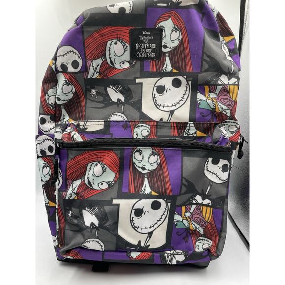 Disney Nightmare Before Christmas 17 Inch All Over Print Backpack Book Bag - Picture 1 of 11